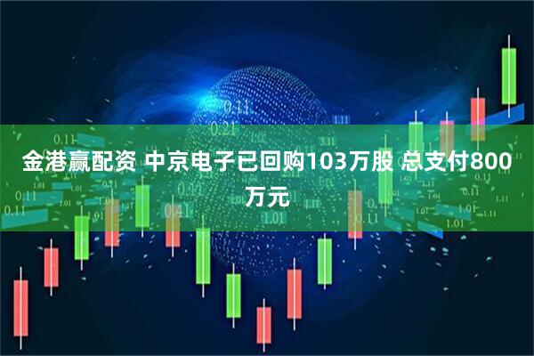 金港赢配资 中京电子已回购103万股 总支付800万元